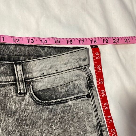 Y2K 80s Acid Washed Black Denim Jeans Ultra Skinny Black by DKNY City Womens 12 - Picture 8 of 16